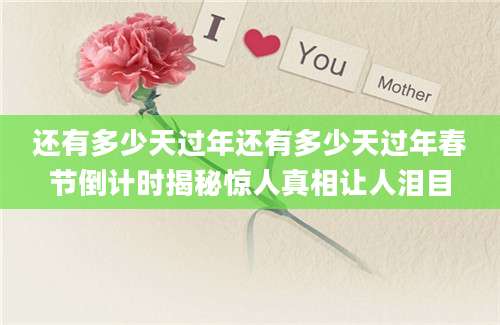 还有多少天过年还有多少天过年春节倒计时揭秘惊人真相让人泪目