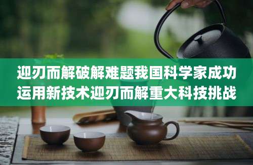 迎刃而解破解难题我国科学家成功运用新技术迎刃而解重大科技挑战