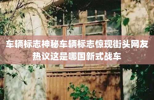 车辆标志神秘车辆标志惊现街头网友热议这是哪国新式战车