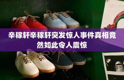 辛稼轩辛稼轩突发惊人事件真相竟然如此令人震惊