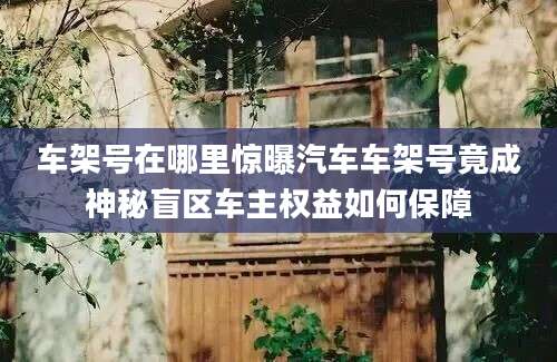 车架号在哪里惊曝汽车车架号竟成神秘盲区车主权益如何保障
